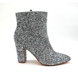 Lovee Cosee Women Sequins Glitter Chunky Heel Ankle Boots Sparkly Booties Sz 9.5